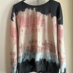 Tie-Dye Sweatshirt in Pink and Blue